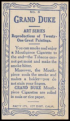 T34 Grand Duke Cigarettes Art Series